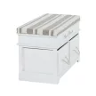 Lóca párnával, 2 fiók, fehér/világosbarna, SEAT BENCH 1 NEW