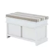 Lóca párnával, 2 fiók, fehér/világosbarna, SEAT BENCH 1 NEW