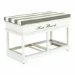 Lóca párnával, 2 fiók, fehér/szürke, SEAT BENCH 2 NEW