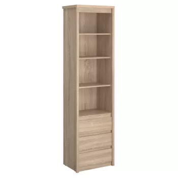 Könyvespolc, DTD laminált, tölgy sonoma, NORTY TYP 6