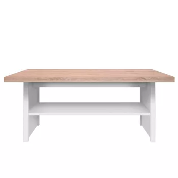   Dohányzóasztal 115, DTD laminált, fehér/tölgy sonoma, TOPTY TYP 18