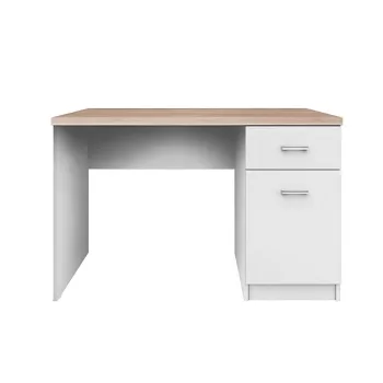   PC asztal 1d1s, DTD laminált, fehér/tölgy sonoma, TOPTY TYP 09