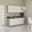 Felsőszekrény, fehér extra magasfényű/szürke, PRADO 60 GU-72