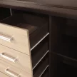 Komód, DTD/MDF, tölgy világos/tölgy sötét, KORINA
