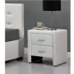 Éjjeliszekrény, ökobőrfehér, CASTEL
