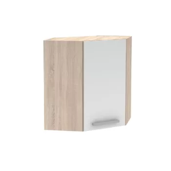   Felső sarokszekrény 1DV, tölgy sonoma/fehér, univerzális, NOVA PLUS NOPL-013-OH