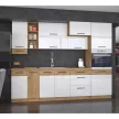 Alsó sarokszekrény, extra magasfényű Hg/lancelot tölgy, VEGA 90X90 DN 1F BB
