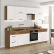 Felső szekrény, lancelot tölgy/ fehér extra magas fényű HG , VEGA 80 GU-72  2F