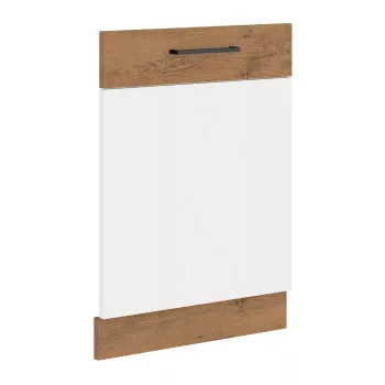   Ajtó beépített mosogatógépre , lancelot tölgy/ fehér extra magas fényű HG, VEGA ZM 713x596