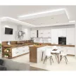Ajtó beépített mosogatógépre, lancelot tölgy/ fehér extra magas fényű HG, VEGA ZM 570x446