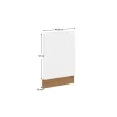 Ajtó beépített mosogatógépre, lancelot tölgy/ fehér extra magas fényű HG, VEGA ZM 570x446