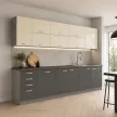 Alsó szekrény, szürke/szürke extra magasfényű, PRADO 60 D 1F ZB
