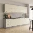 Alsó szekrény, krémszínű magas fényű fehér, PRADO 80 D 2F ZB
