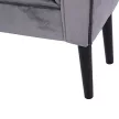 Lóca, Velvet szövet, szürke/fekete, BURDA