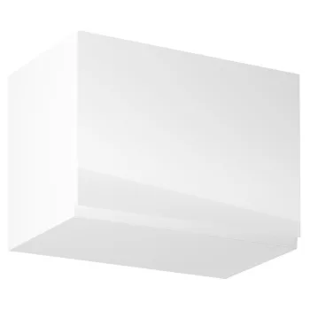   Felsőszekrény, fehér/fehér extra magasfényű, AURORA G60K