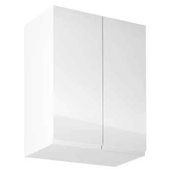   Felsőszekrény, fehér/fehér extra magasfényű, AURORA G602F