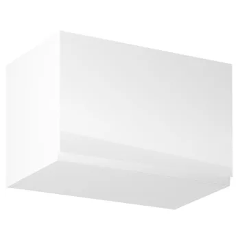   Felsőszekrény, fehér/fehér extra magasfényű, AURORA G60KN