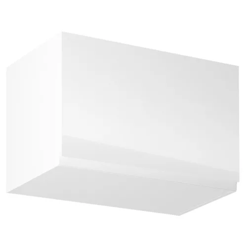 Felsőszekrény, fehér/fehér extra magasfényű, AURORA G60KN