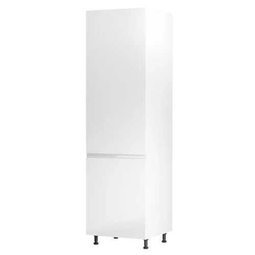 Hűtő beépítő szekrény, fehér/fehér extra magasfényű, balos, AURORA D60ZL
