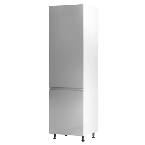 Szekrény a beépíthető hűtőhöz Aurora D60ZL, fehér, szürke
