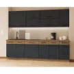 Magas szekrény, szürke matt/tölgy lancelot, VEGA 60 DK-210 2F