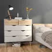 Komód, tölgy sonoma/fehér, OSLO 75456