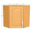 Sarok konyhaszekrény, felső, éger, balos, LORA MDF NEW KLASIK W60/60
