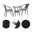 Kerti rattan szett 1+2, barna, LASAN