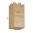 Felső szekrény, artisan tölgy, univerzális, LANGEN G40