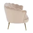 Pad Art-deco stílusban, bézs Velvet anyag/gold chróm-arany, NOBLIN