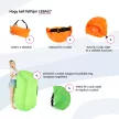 Felfújható babzsák/lazy bag, zöld, LEBAG
