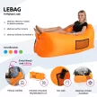 Felfújható babzsák/lazy bag, narancssárga, LEBAG
