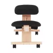 Ergonomikus térdelőszék, fekete/bükkfa, GROCO