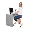 Ergonomikus térdelőszék, fekete/bükkfa, GROCO