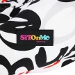 Babzsák, fehér/fekete/szürke/piros minta, ELION