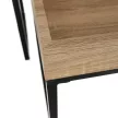 Két darabos dohányzóasztal szett, tölgy/fekete, DAGOR