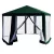 Kerti pavilon sátor, 3,9x2,5x3,9m, zöld/fehér, RINGE TYP 1+6 oldal