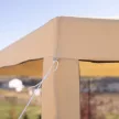 Kerti pavilon sátor, 3,9x2,5x3,9m, bézs/fekete, RINGE TYP 2+6 oldal