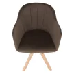 Forgószék, Velvet szövet, szürkésbarna taupe/bükk, DALIO
