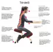 Ergonomikus térdelőszék, rózsaszín/bükkfa, GROCO