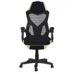 Irodai/gamer szék, fekete/zöld, teherbírás 150 kg, JORIK