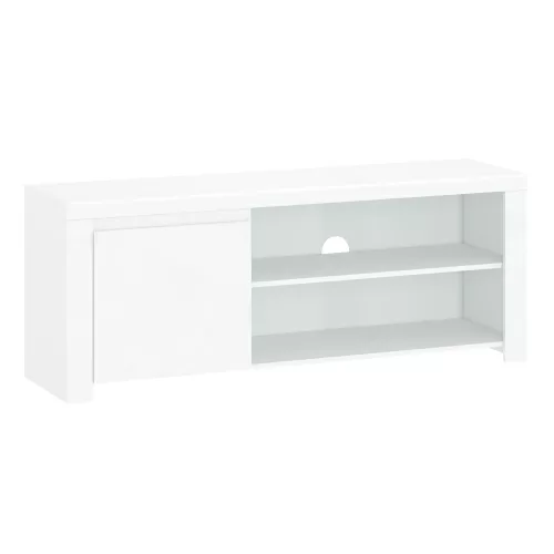 TV asztal 1D/160, fehér fényes, LINDY