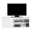 TV asztal 1D/160, fehér fényes, LINDY