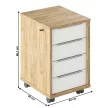Fiókos elem zárral,artisan tölgy/fehér, RIOMA TYP 30