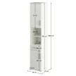 Magas szekrény, matt fehér, LESSY NEW 05