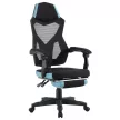 Irodai/gamer szék, fekete/neomint,  teherbírás 150 kg, JORIK NEW