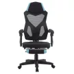 Irodai/gamer szék, fekete/neomint,  teherbírás 150 kg, JORIK NEW