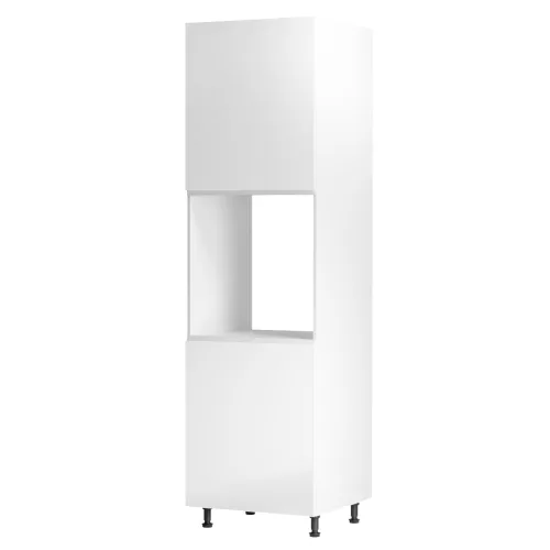 Élelmiszer szekrény, fehér/fehér extra magasfényű, bal, AURORA D60P
