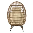 Rattan fotel, természetes/fekete/bézs, KARMEN