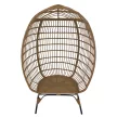 Rattan fotel, természetes/fekete/bézs, KARMEN